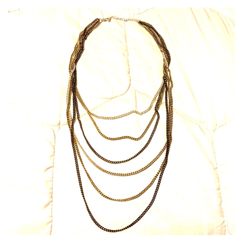 Multi-strand chain necklace